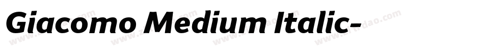 Giacomo Medium Italic字体转换